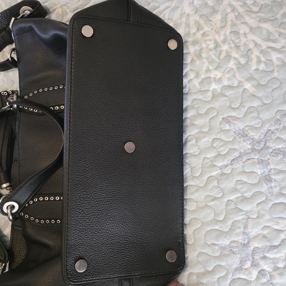 Michael Kors Black Leather Tote Bag - Picture 3 of 4